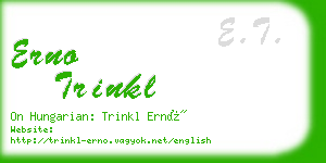 erno trinkl business card